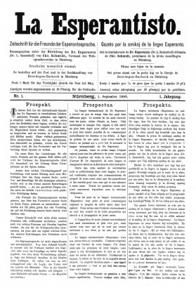 1893-ban a La Esperantisto című lapban jelentek meg az első eszperantó nyelvű vegetarianizmust pártoló írások