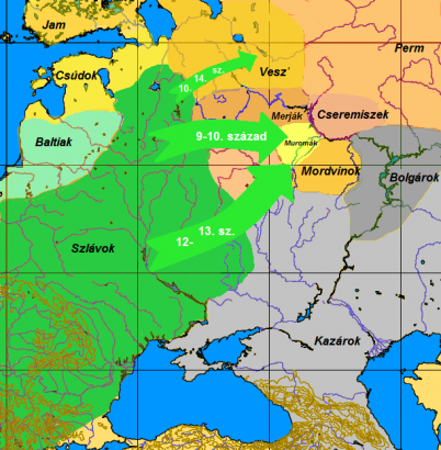 4. térkép: tovább a finnugor területek felé