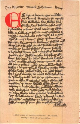 A Bécsi-kódex egy lapjának másolata