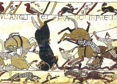 A csata egy jelenete a Bayeux-i kárpiton