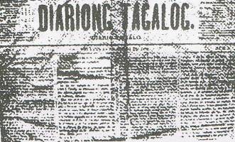 A Diariong Tagalog (Diario Tagalo) spanyol és tagalog nyelvű újság 1882. január 1-i száma