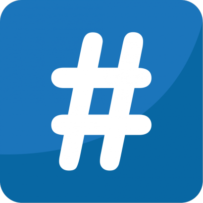 A hashtaget kezdő jel emojiként