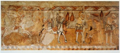 A jó, a rossz és a szűz a tereskei templom (Nógrád megye) freskóján (13. sz.)