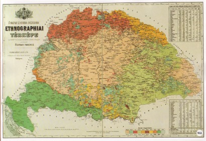 A Magyar Királyság népességének térképe 1880-ban