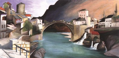 A mosztari öreg híd – Csontváry híres festményén