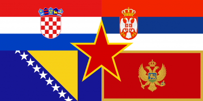 A szerbhorvát nyelv elképzelt zászlaja