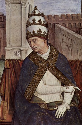 Pinturicchio: Aeneas Sílvius Piccolomini - II. Pius pápa (freskórészlet)