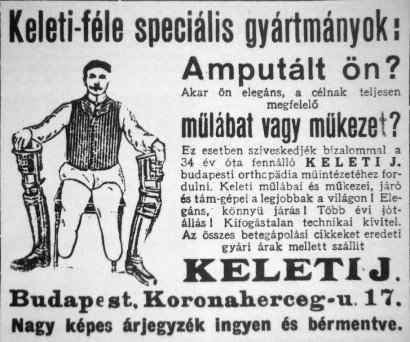 Apróhirdetés a Pesti Hírlapban (1918)