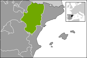 Aragónia a térképen
