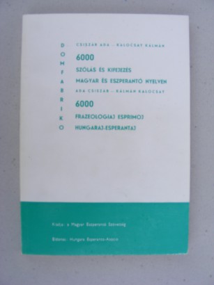 Az eredeti, 6000 frazeológiai kifejezést tartalmazó Domfabriko borítója – 1975