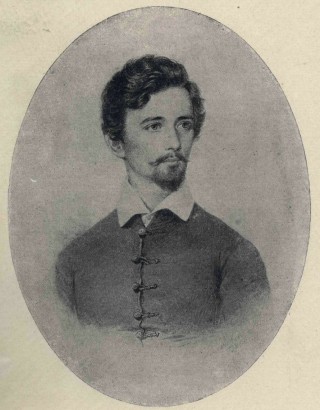 Barabás Miklós: Petőfi mellképe, 1846.