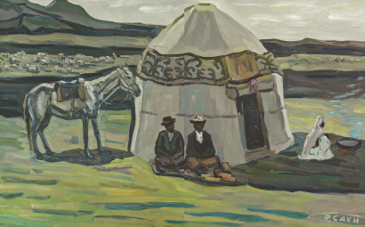 Beszélgetés – Szahi Rimanov festménye (1965)