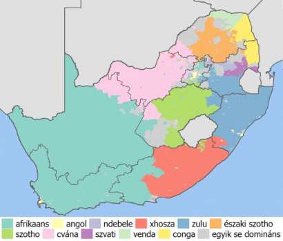 Dél-Afrika domináns nyelvei