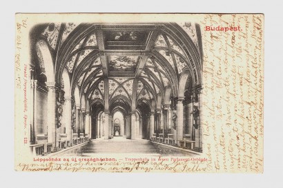 Gradus ad Parnassum: Lépcsőház az új országházban egy 1900-as képeslapon