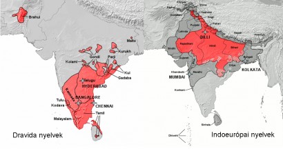 India nyelvi megoszlása
