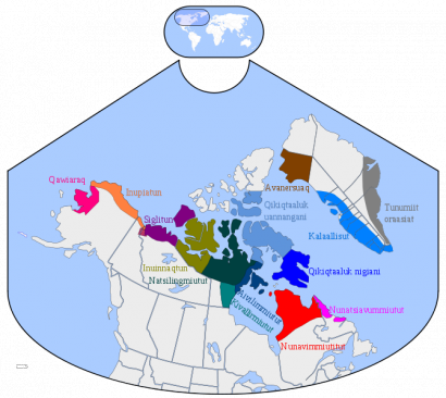 Inuktitut nyelvjárások.