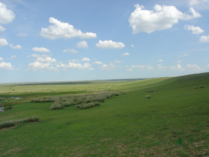 Jellegzetes táj Belső-Mongóliában