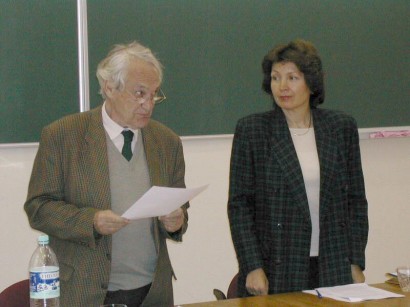 Kiefer Ferenc és É. Kiss Katalin Gyuris Beáta PhD-védésén (2002)