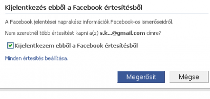 Le a Facebook-értesítésekkel!