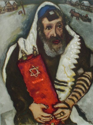 Marc Chagall: Rabbi tórával – 1965