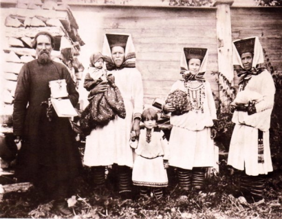 Mari család a 20. század elején, a mai Joskar-Ola közelében