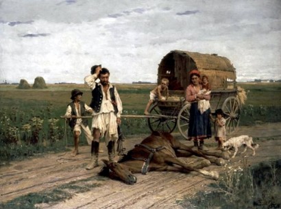 Mindig úton - id. Vastagh György képe 1886-ból