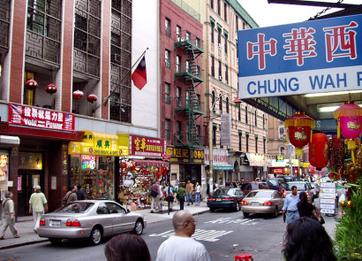 New York kínai negyede...