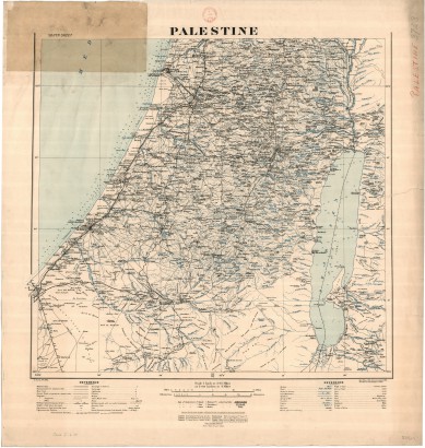 Palesztina (egy része) egy 1924-es brit térképen