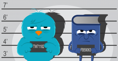 „Csak kenjetek mindent a közösségi oldalakra” – A Twitter és a Facebook, mint bűnözők Vlad Stameny karikatúráján