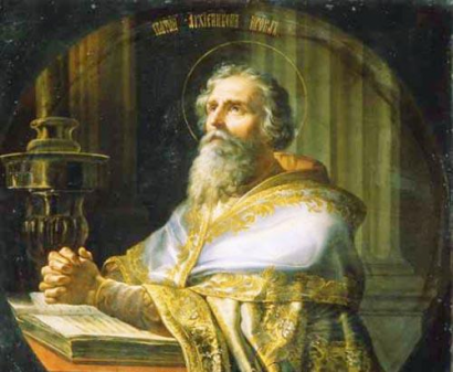 Szent Proklusz konstantinápolyi pátriárka Pjotr Samsin festményén. Nem sejthette, mibe keveredik.