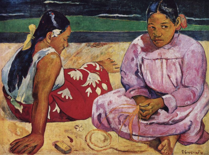 Gauguin: Tahiti nők a tengerparton, 1891