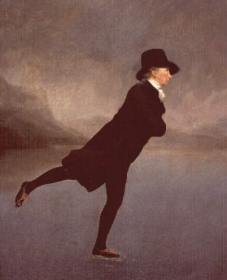 The Skating Minister – a skót festészet egyik legismertebb darabja, Henry Raeburn képe Robert Walker tiszteletest ábrázolja, címének helyes fordítása tehát: A korcsolyázó lelkész.