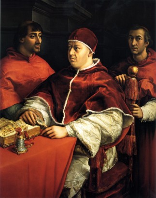 X. Leó és unokatestvérei, Raffaello festménye